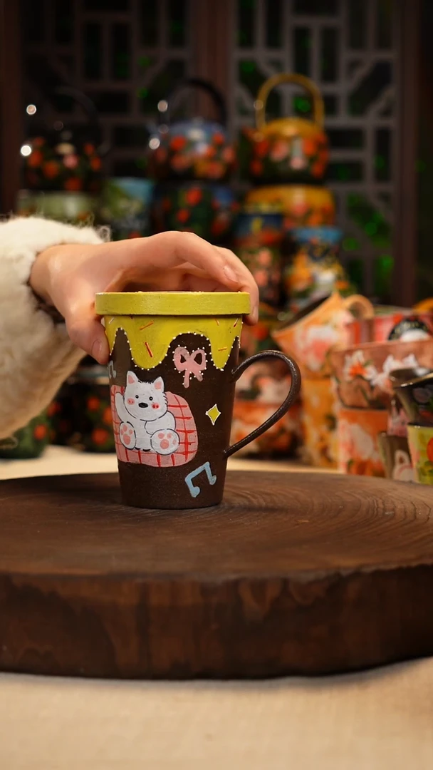 油画 手绘 釉 下彩