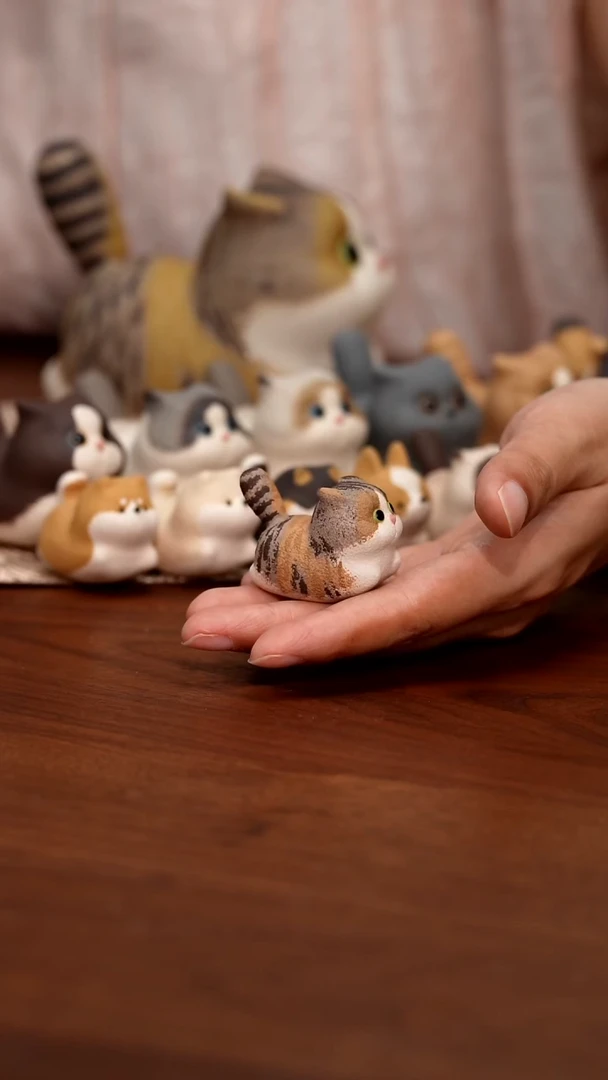 紫砂茶宠迷你彩狸