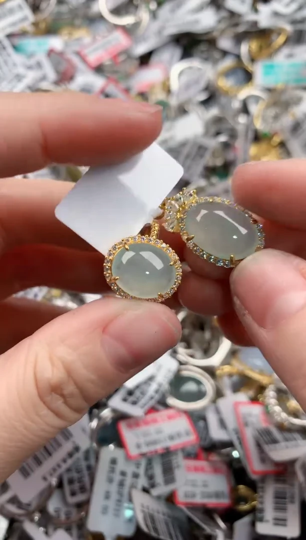 银S925镶嵌戒指翡翠171717---3