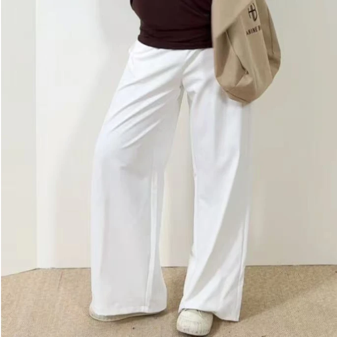 秋款新款常规阔腿裤休闲风垂感宽松时尚直筒高腰显瘦休闲裤0805-1