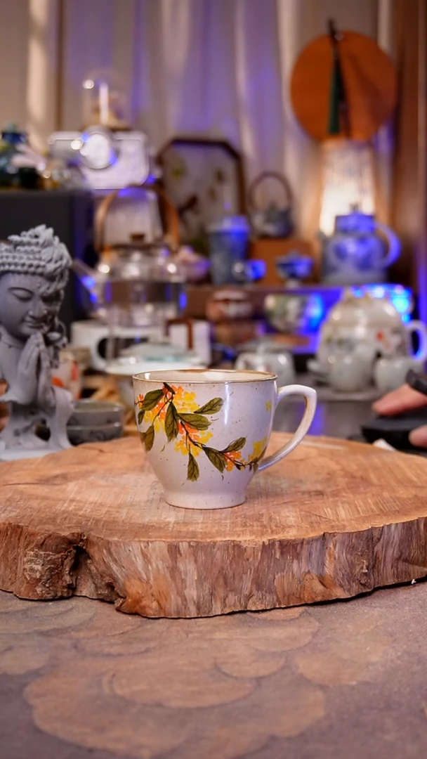 杯子桂花手工手绘手工手绘