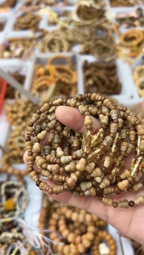琥珀吊坠(赠链)未镶嵌diy库克卡8mm葫芦 设计款 单圈