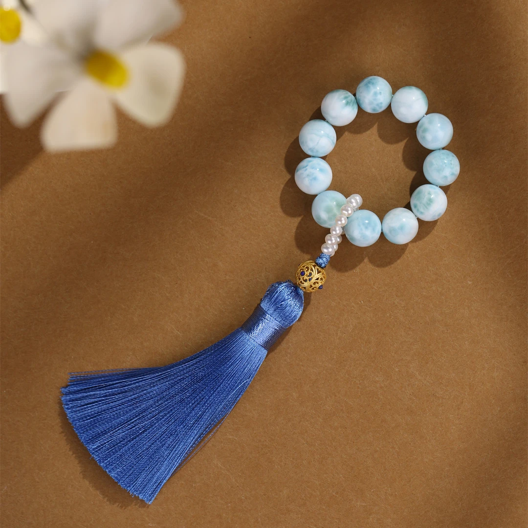 11mm海纹石手捻-蓝色海洋