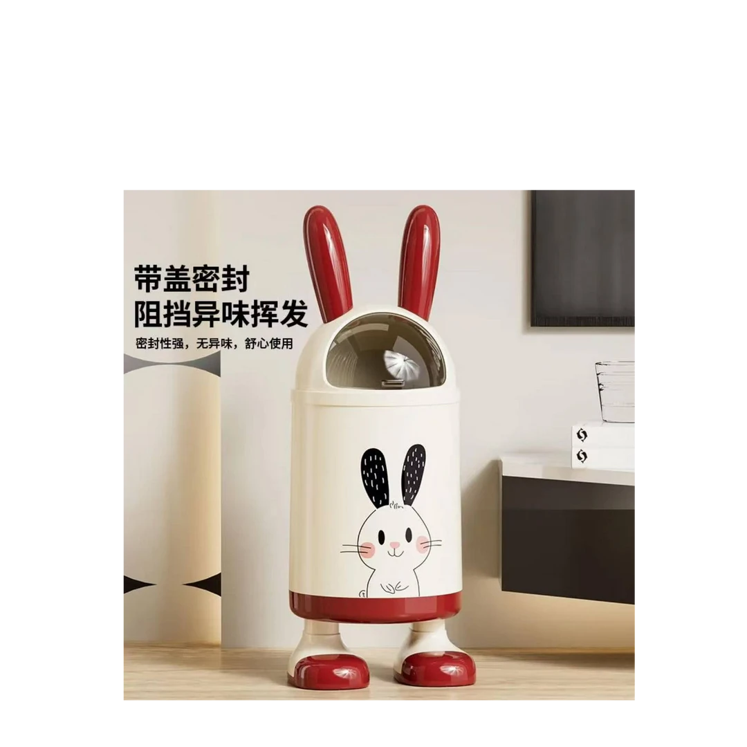 滑盖防锈北欧风无盖翻盖款垃圾桶自动欧若精灵风