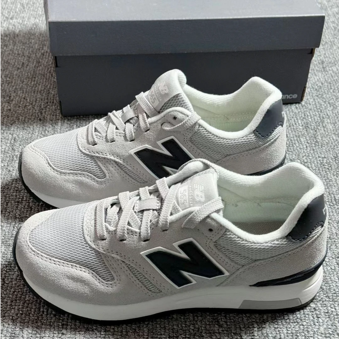 New Balance NB 565男女同款低帮灰白黑复古跑步运动鞋官方正品