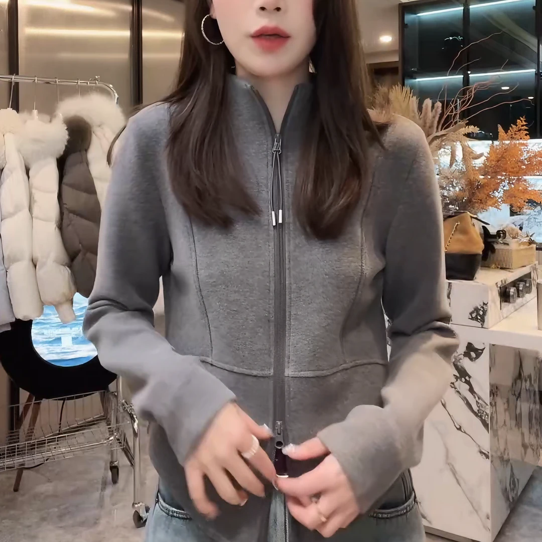 【暖绒午后】秋冬新款时尚休闲卫衣百搭韩版内搭修身上衣LK2509222