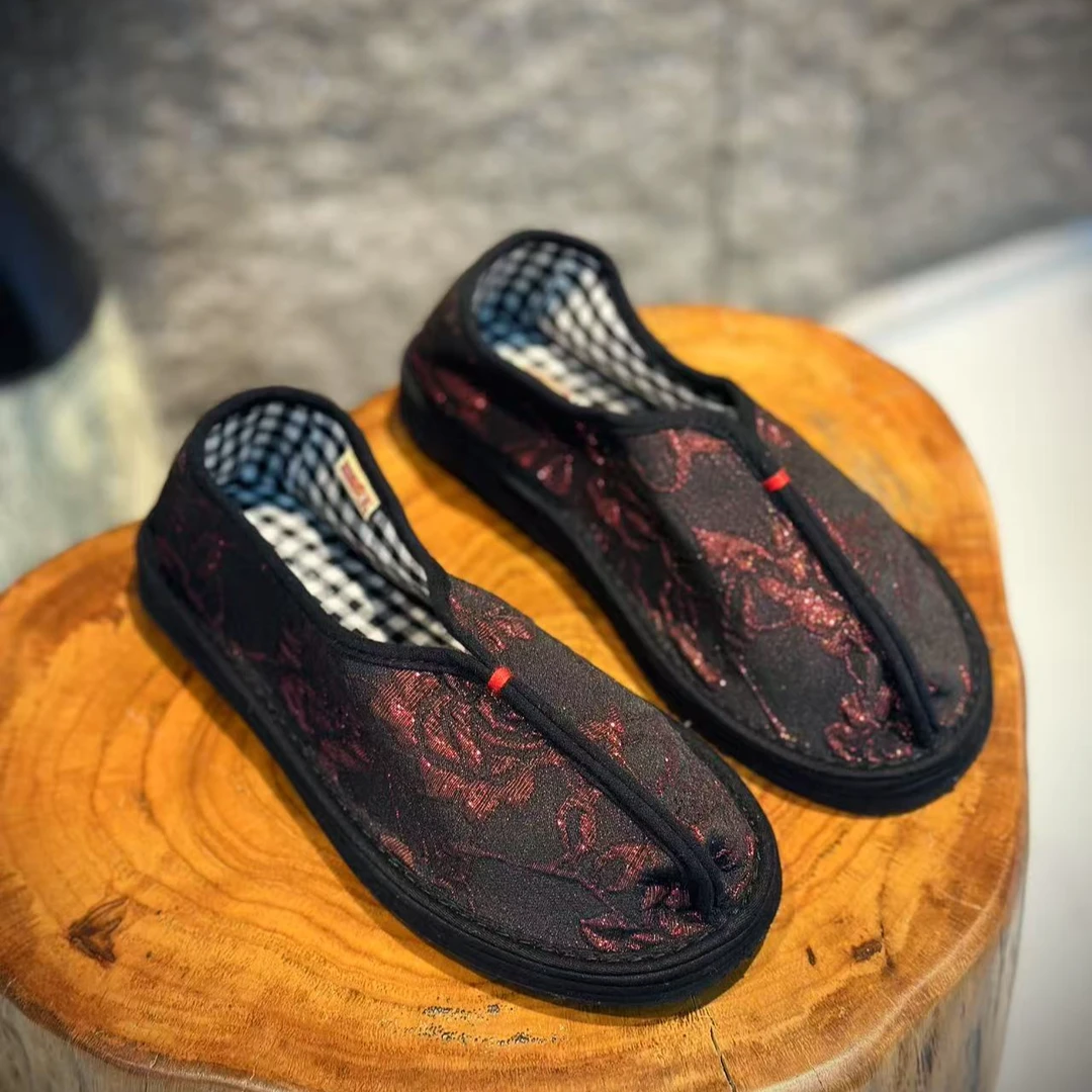 2025春上新【暗夜玫瑰】新中式时尚软底中国风低帮国潮千层底布鞋