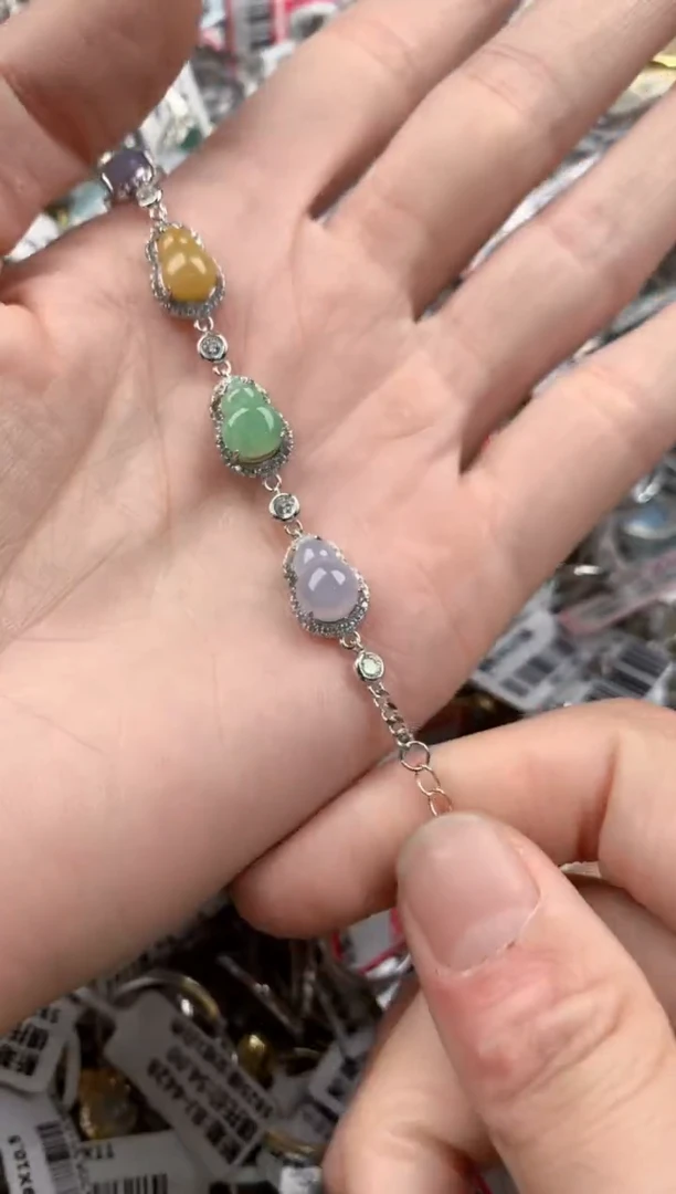银S925镶嵌戒指翡翠6------6