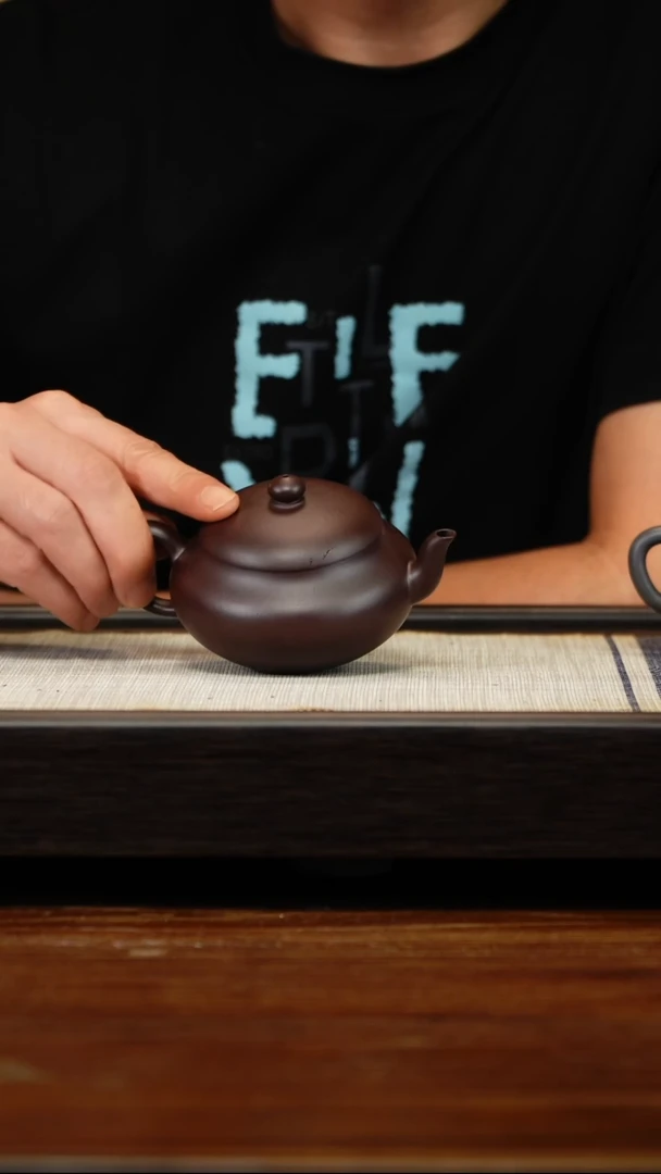 茶壶紫砂紫泥聚缘