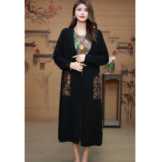 喜上眉梢 春夏新款宽松中长款外套开衫