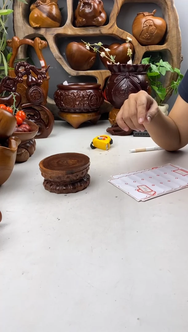 香樟木A25微瑕莲花底座/尺寸