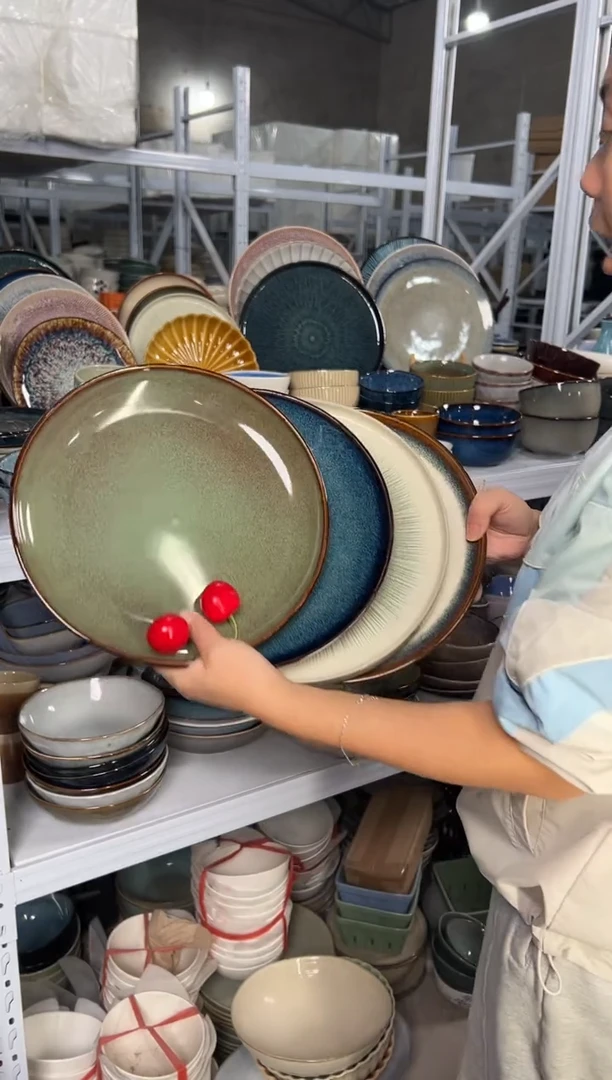 陶瓷外贸尾货瑕疵满20包邮X4大盘