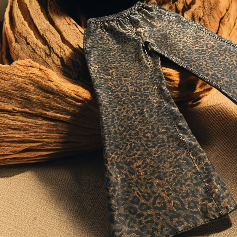 双面双穿微喇裤重缎香云纱