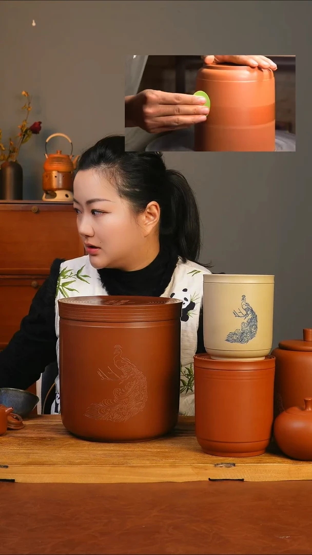 罐美****特建水紫陶全手工茶叶罐s357 2个