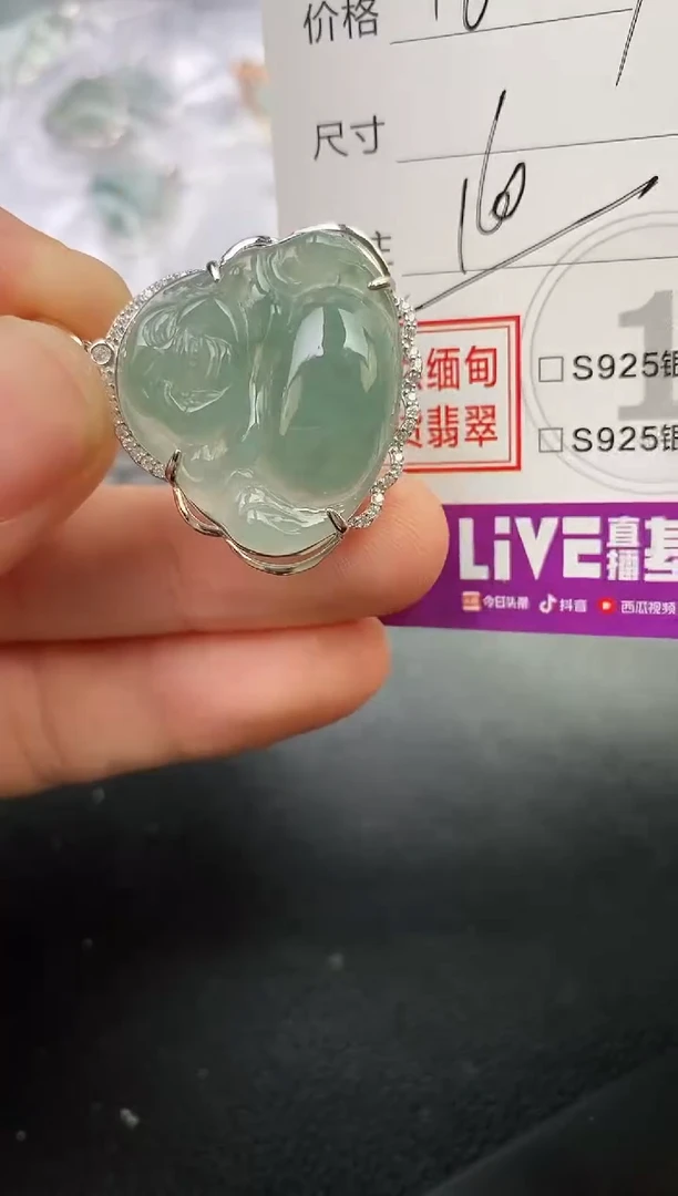 颈饰银S925镶嵌翡翠T****?吊坠