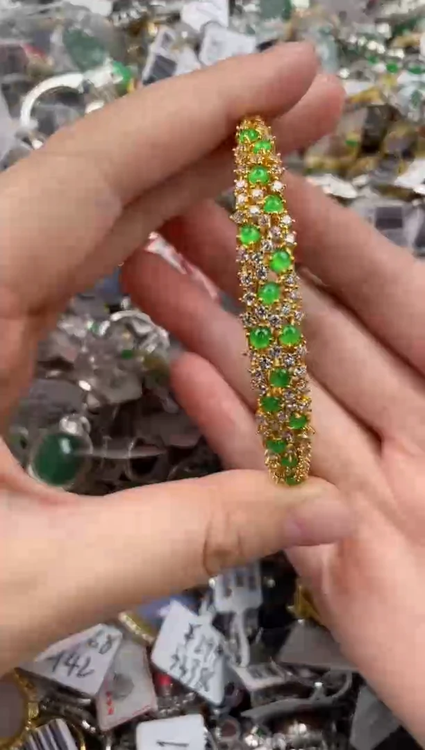 银S925镶嵌戒指翡翠101010----2