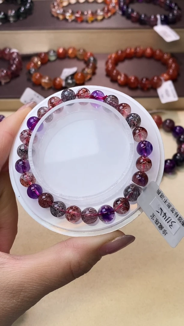 【闪购商品】水晶手链未镶嵌黑加仑超七7m+