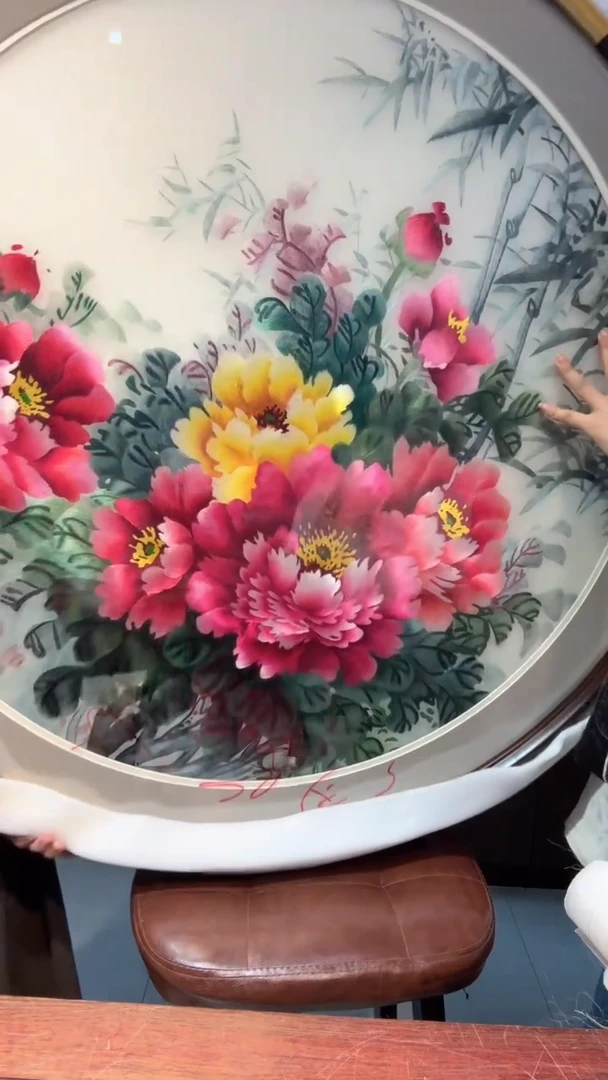 刺绣非遗苏绣手工工艺品带框装饰画不包邮