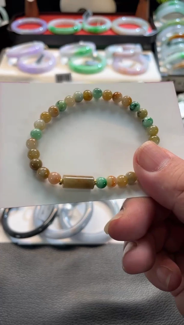 未镶嵌手链翡翠27号链接 有纹裂