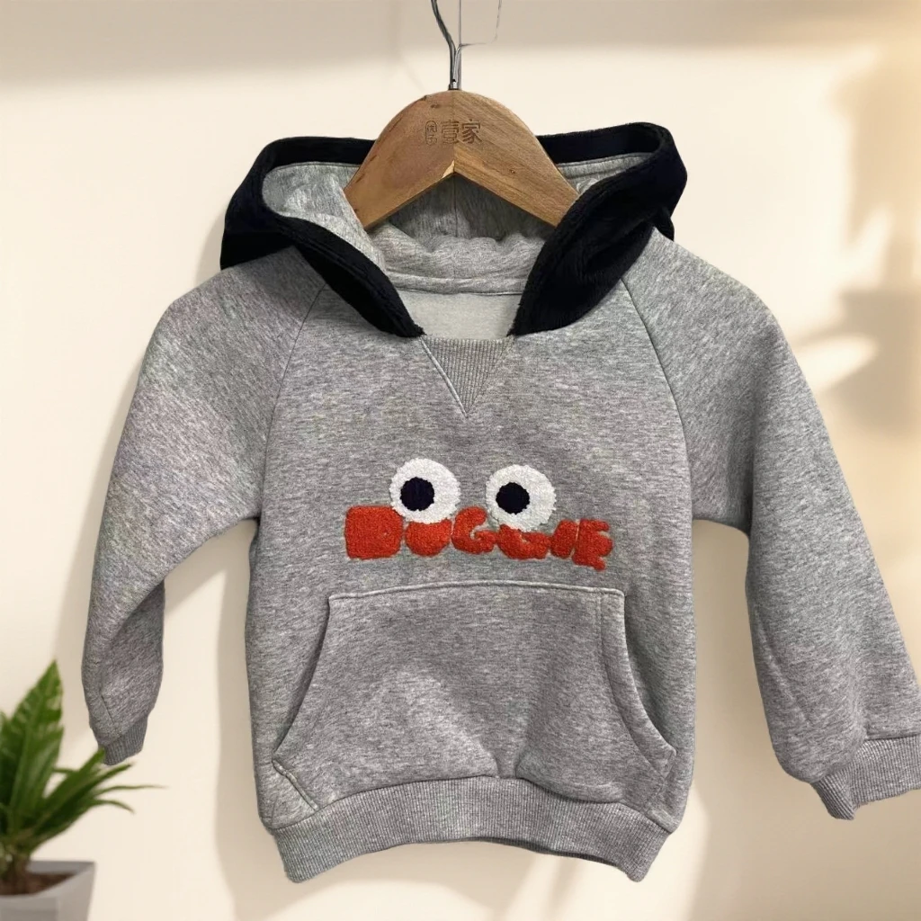 优儿宝贝1131119儿童加绒卫衣宝宝宽松休闲上衣痞帅个性潮牌童装