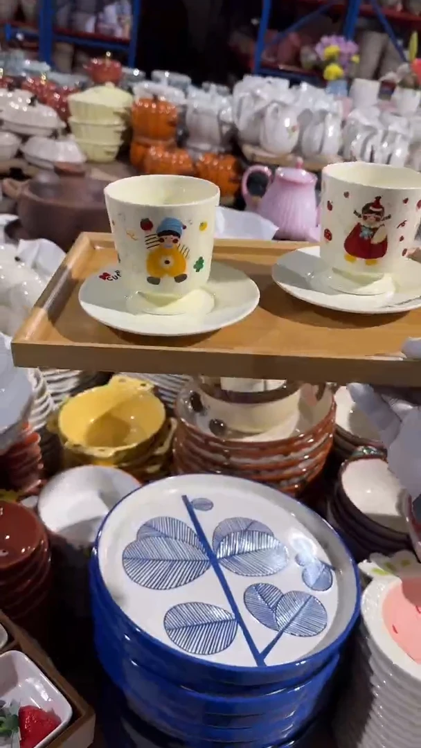 陶瓷2套高脚杯碟微瑕 凑满20元包邮