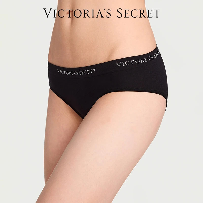 【维密·Logo低腰内裤字母款】3A抗菌舒适透气弹力腰带包臀三角裤女