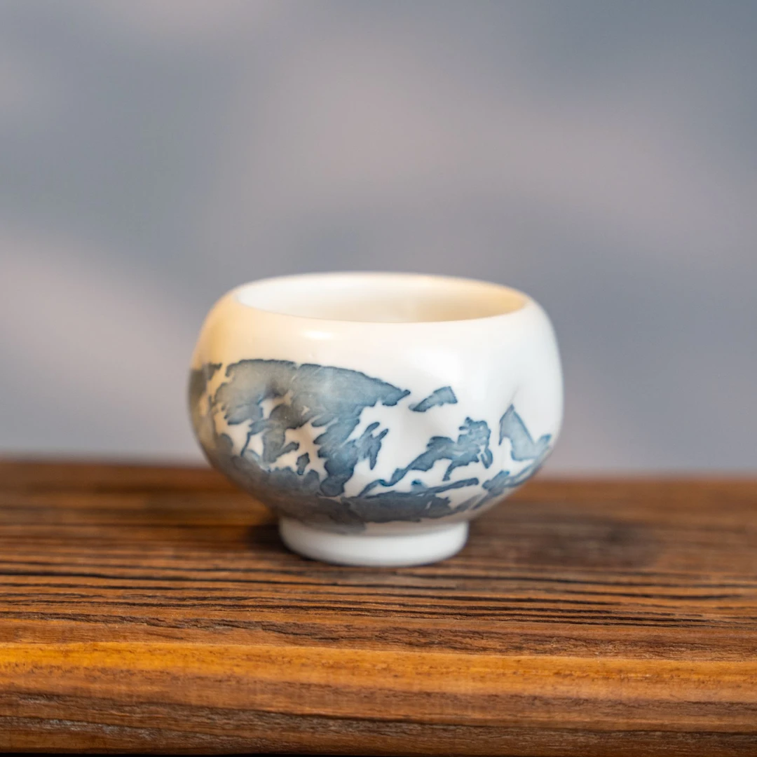 孤品  130ml与武共饮纯原创手工闻香陶瓷茶杯 品茗杯陶瓷