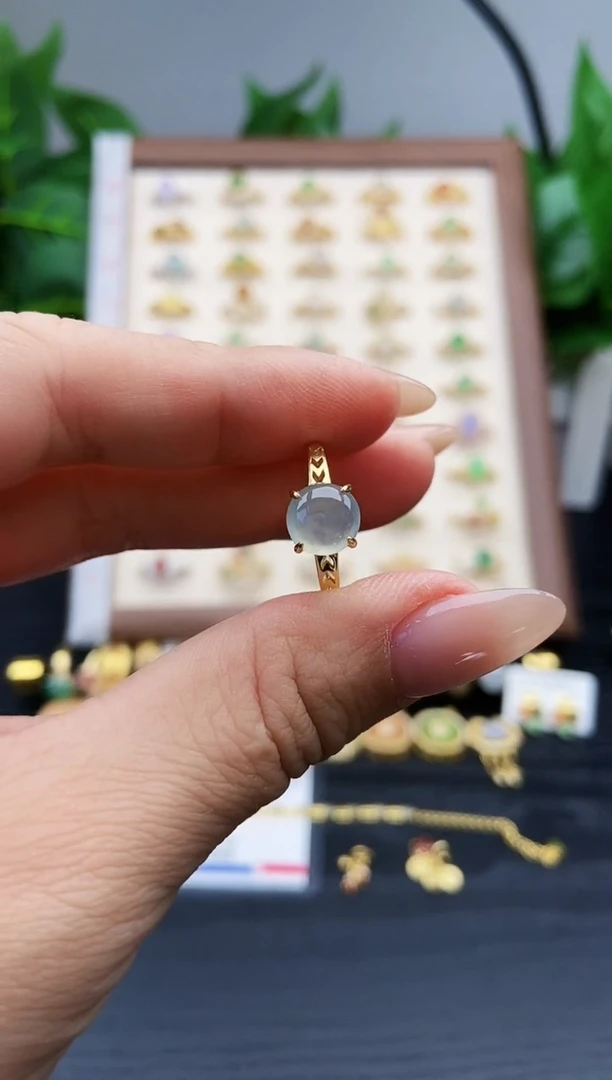 银S925镶嵌戒指翡翠12