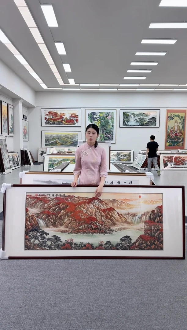国画手绘 鸿运当头  219*88