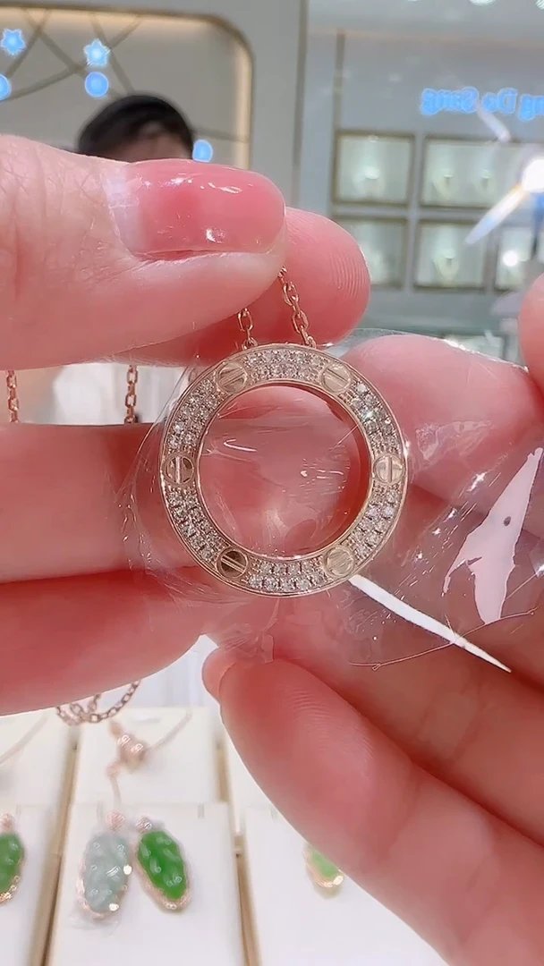 【闪购商品】钻石套链18K金镶嵌套链