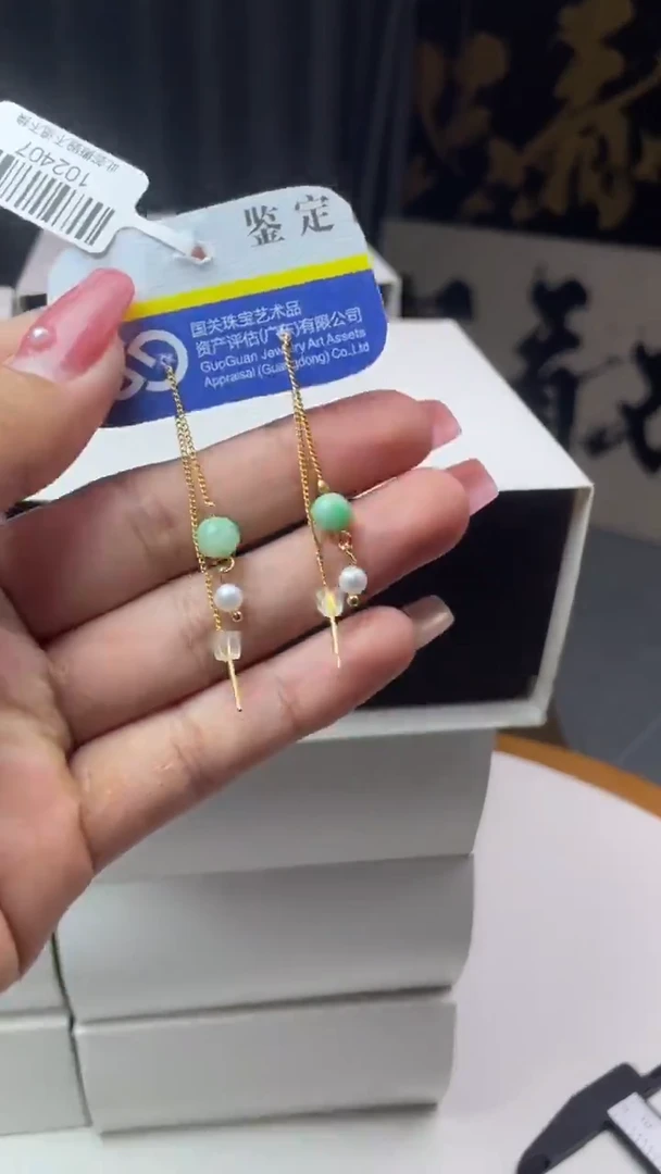 未镶嵌翡翠耳饰耳钩