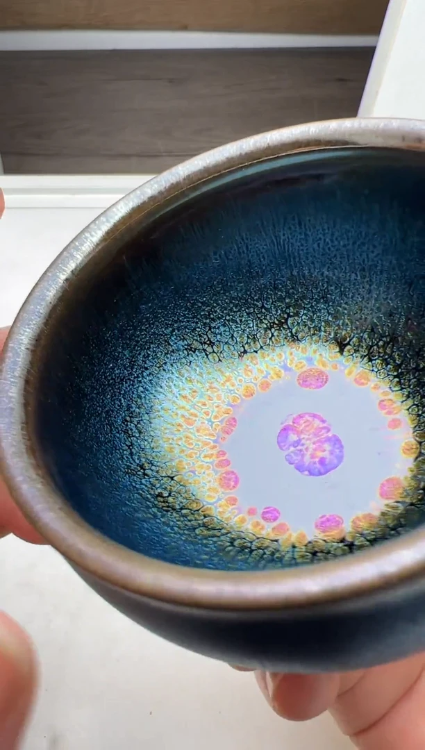 茶盏建窑建盏七彩油滴