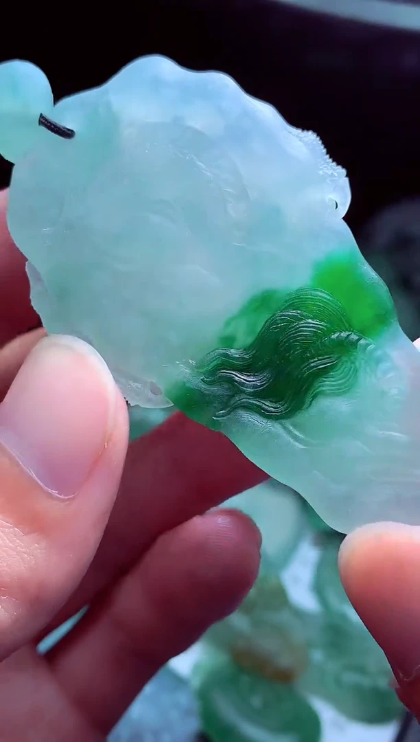定制翡翠未镶嵌汪*#翡翠毛货定制