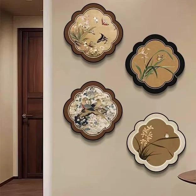 风玄关装饰画梅兰竹菊客厅背景墙复古走廊挂画400