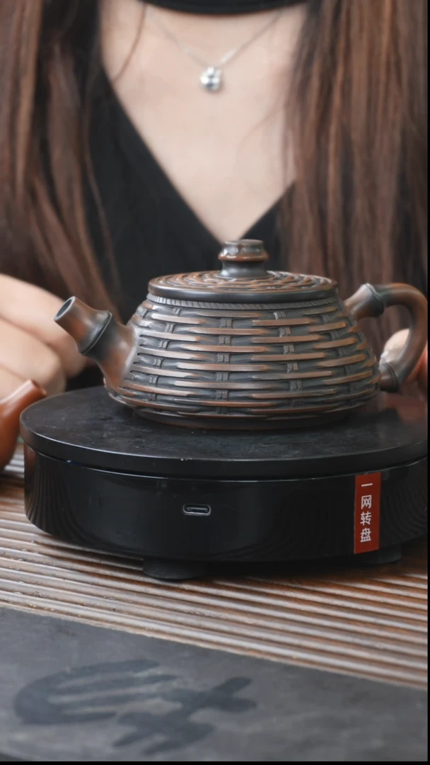 【闪购商品】茗闻汇-建水紫陶-仿生竹编单壶