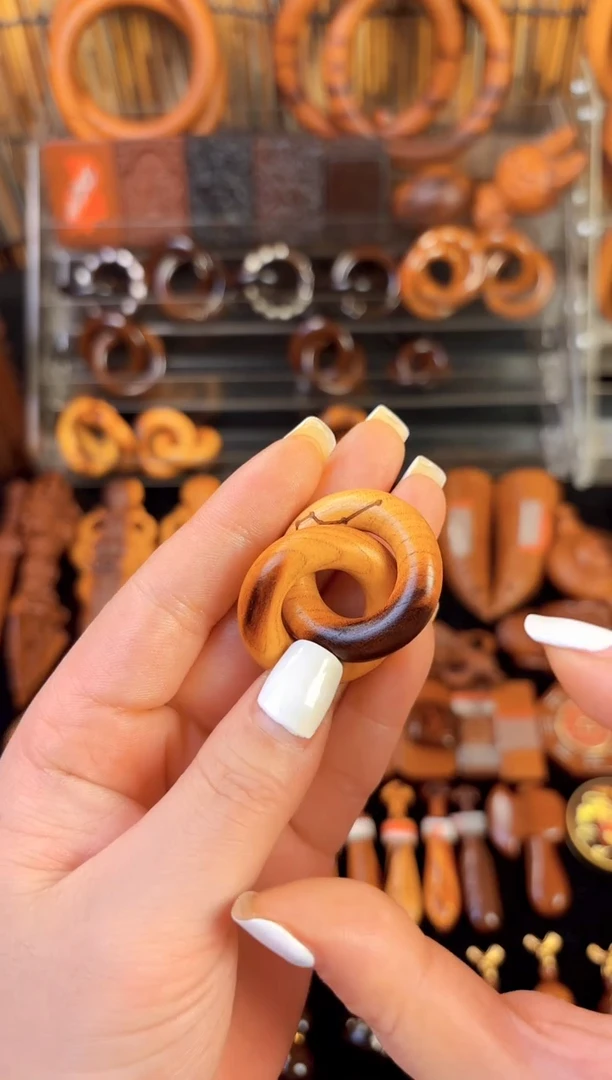 雷桃木刻七星乾坤圈1.6