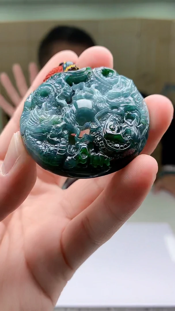 【闪购商品】定制翡翠未镶嵌4969bb-毛货挂件44