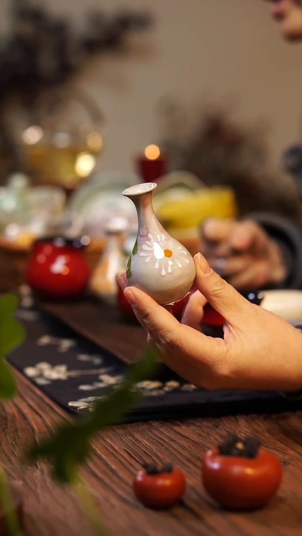 【闪购商品】茶间小欢喜 景德镇小花瓶11