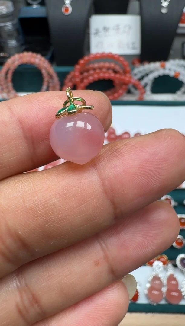 吊坠(不含链)银S925镶嵌南红玛瑙【1号】