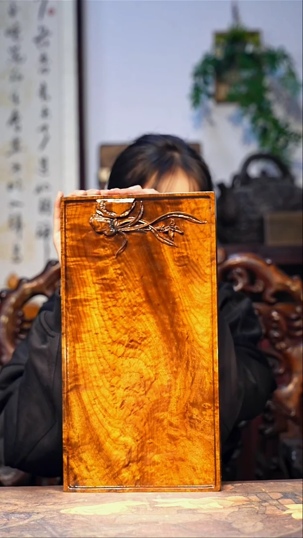 金丝楠【39】可改干/湿泡款 精品满花 一木整雕 纯干金丝楠茶盘