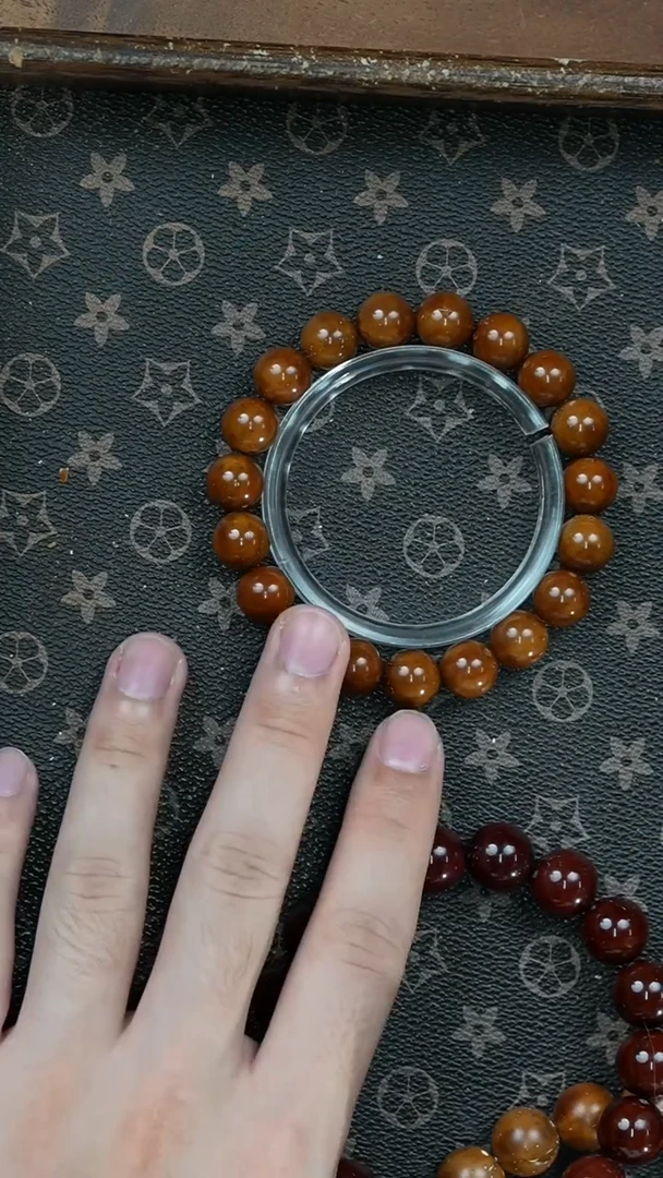紫金鼠手串7/24咖皮正圆光珠卡11尺寸