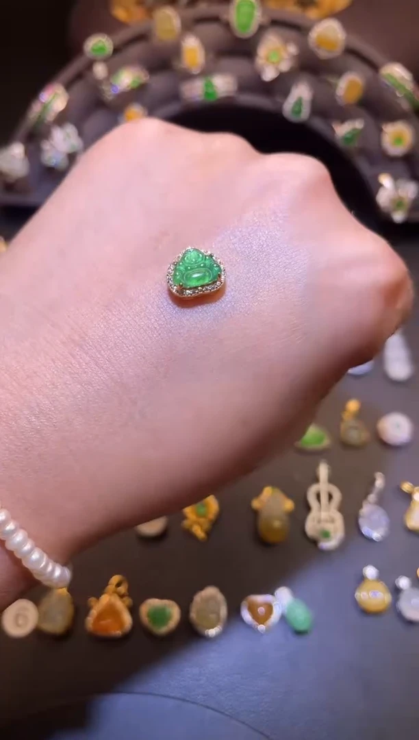 吊坠(不含链)银S925镶嵌翡翠1