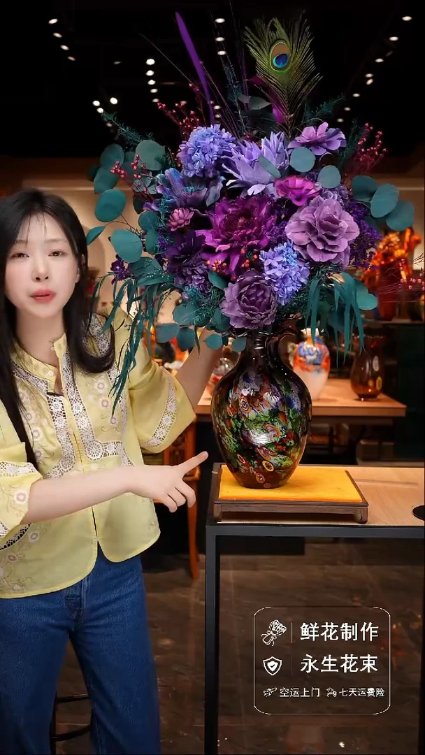 瓶手工花器花束空运包邮送货上门-以图片为准