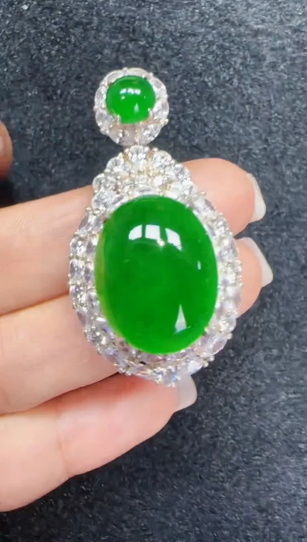 未镶嵌定制翡翠翡翠吊坠57