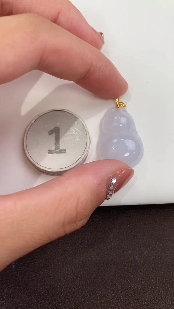 颈饰18K金镶嵌翡翠天然缅甸a货翡翠(多样性发其一)