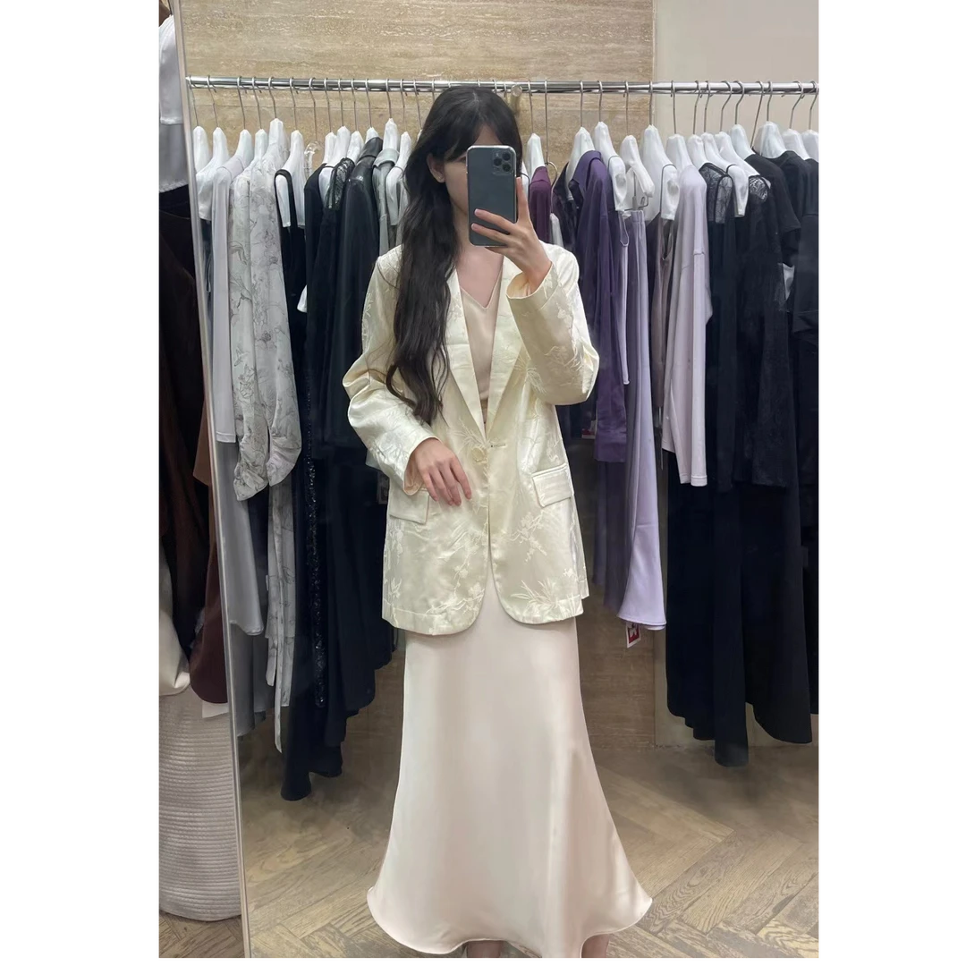 十三行inRed-春夏福秒刺绣提花西装外套#1633