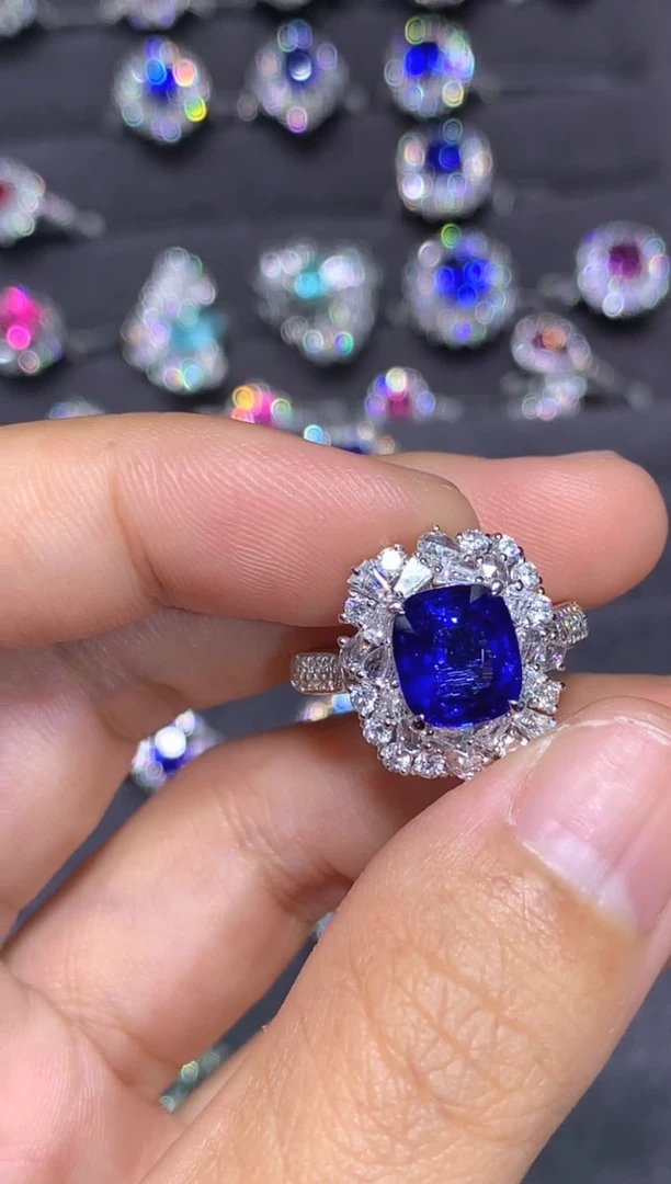 戒指蓝宝石铂Pt950镶嵌3.05CT