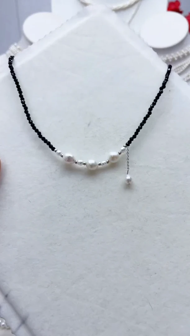 颈饰银S925镶嵌淡水珍珠21