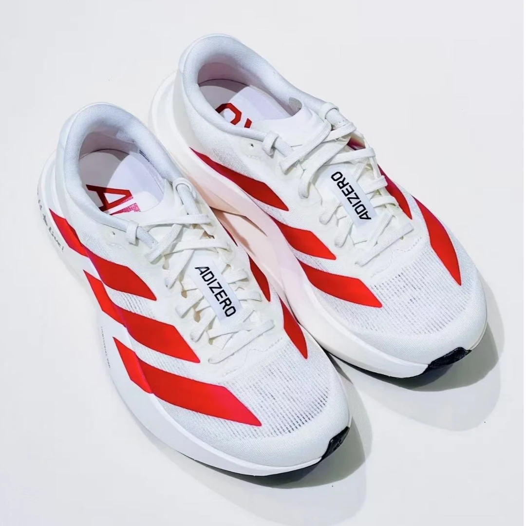 adidas ADIZERO EVO SL W女款白红缓震训练马拉松运动鞋JS1183