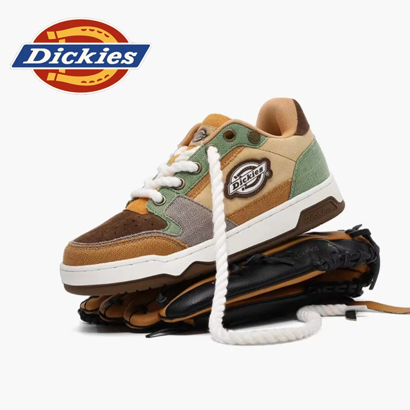 Dickies2025年冬季新款透气低帮百搭运动男士潮鞋时尚休闲板鞋